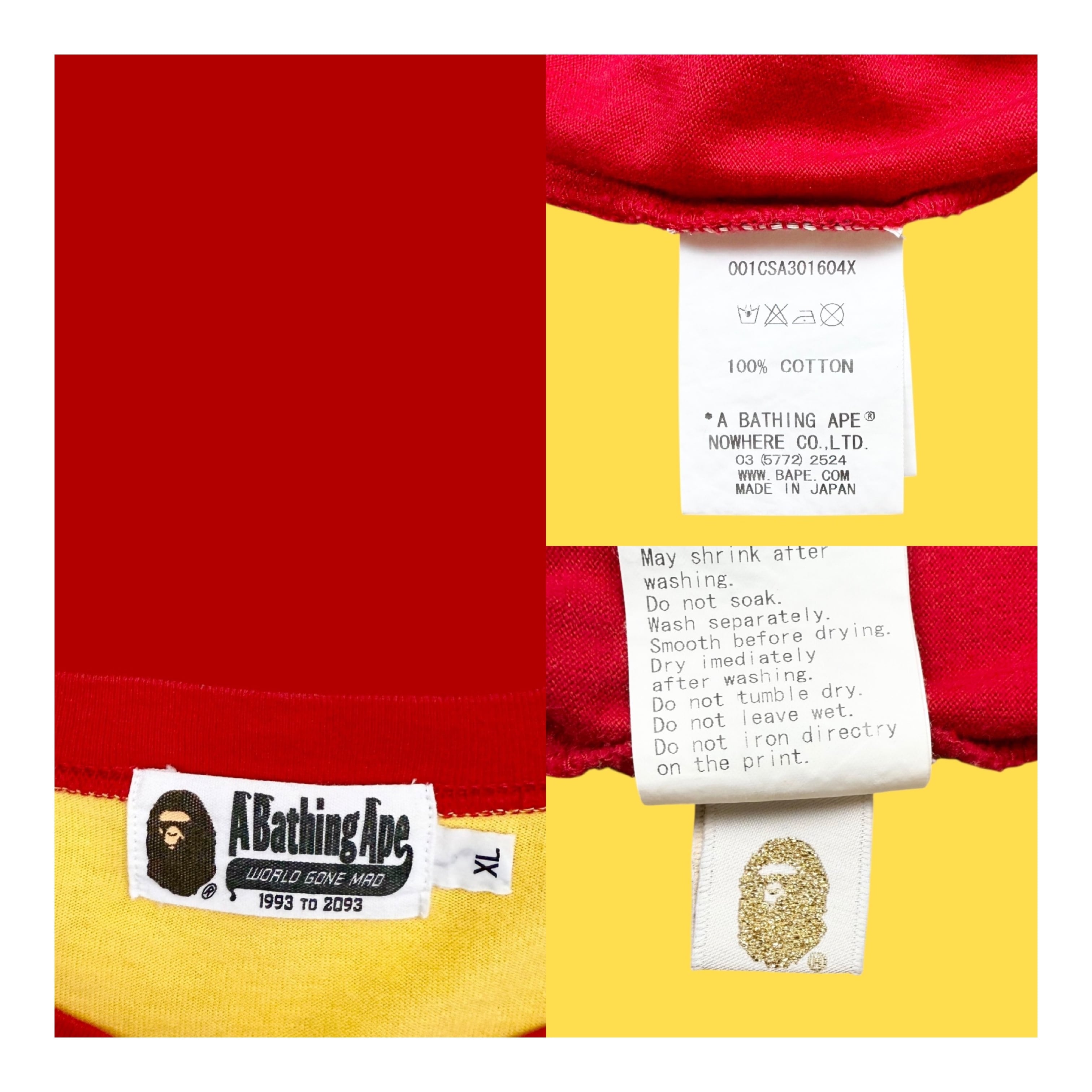 00s A BATHING APE 93 football tee | MARKET