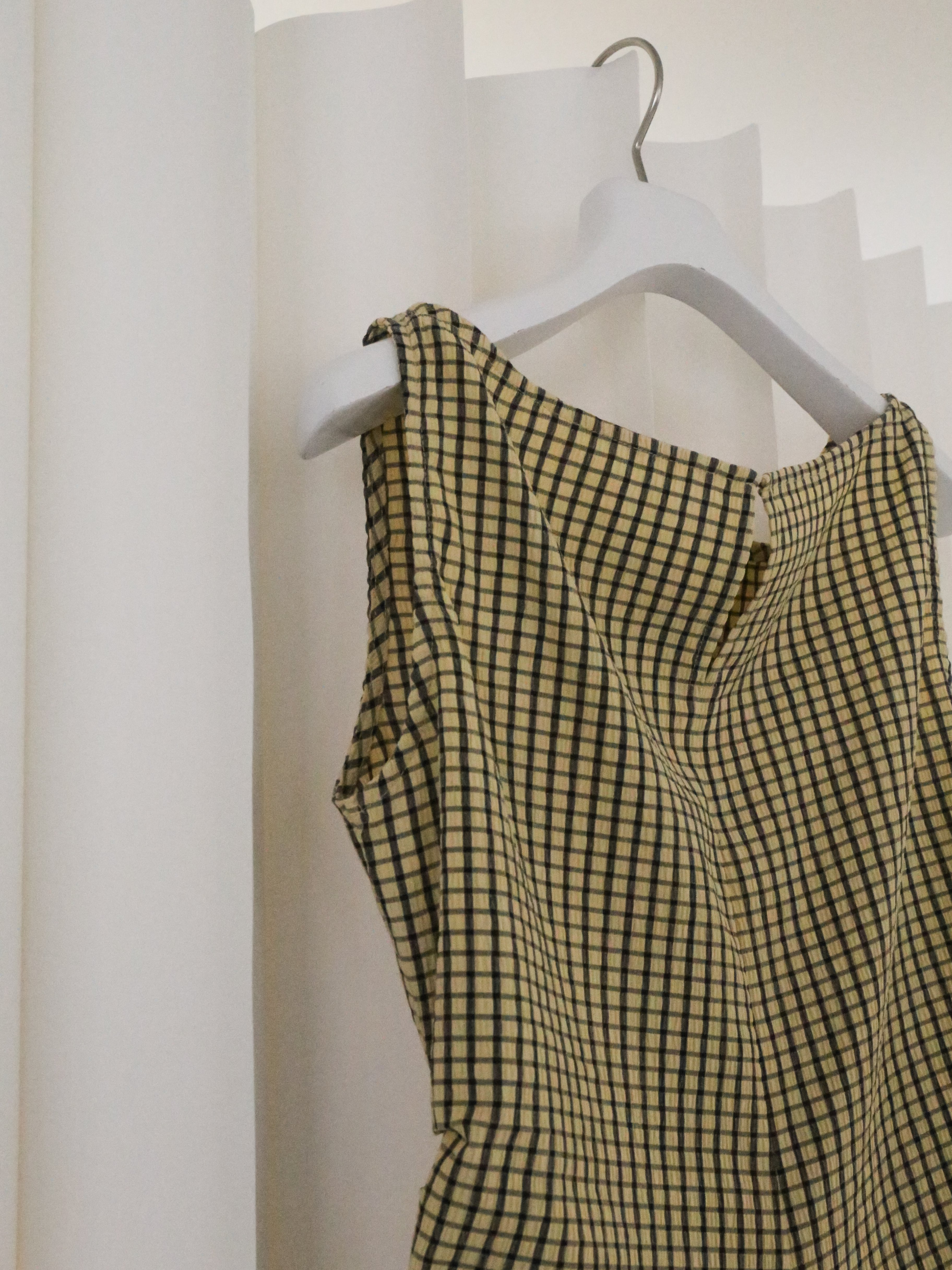 boat neck check tops | Katrin TOKYO