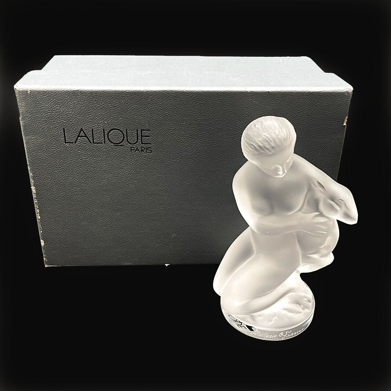 ラリック Lalique フランス ヴィーナス クリスタルガラス 置物 - 通販