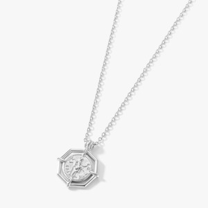 316L octagon coin necklace #N97