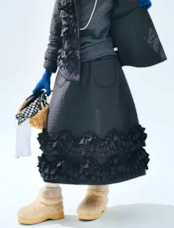 imakokoni オリジナルブラックカラーデザインスカート 255298