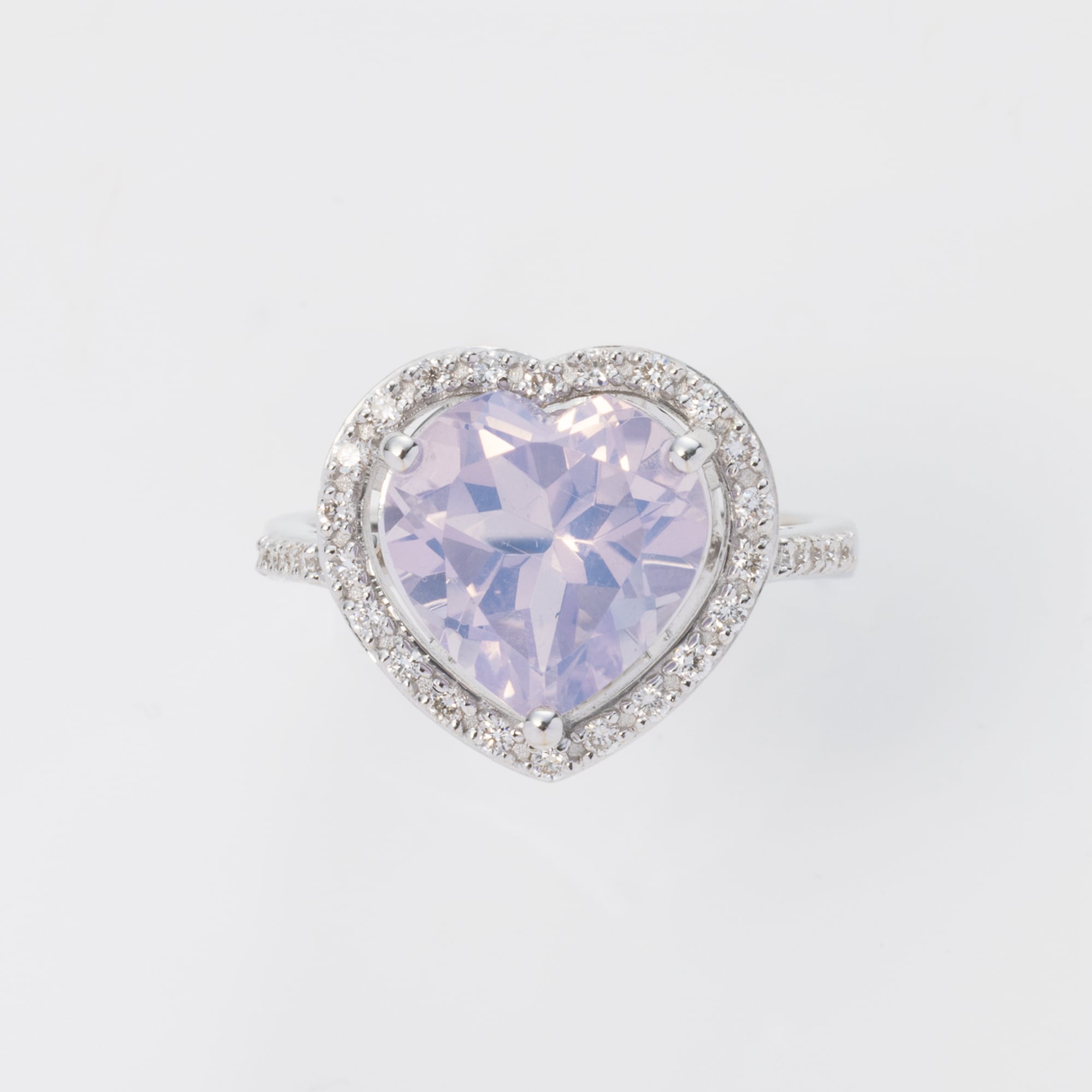 モアサナイト 3.7CT 18Kハートリング | ＜天然石ジュエリー＞Sally's