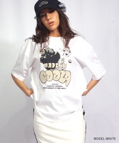 COOLAレオパードプリントルーズTシャツ (WHITE)　CQ-44072