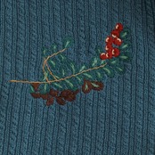 フルーツ刺繍Aラインニットスカート Y0035