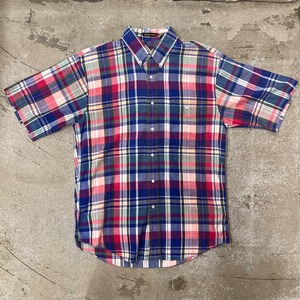 Ⓚ1980s EDDIE BAUER MADRAS CHECK SHIRT M