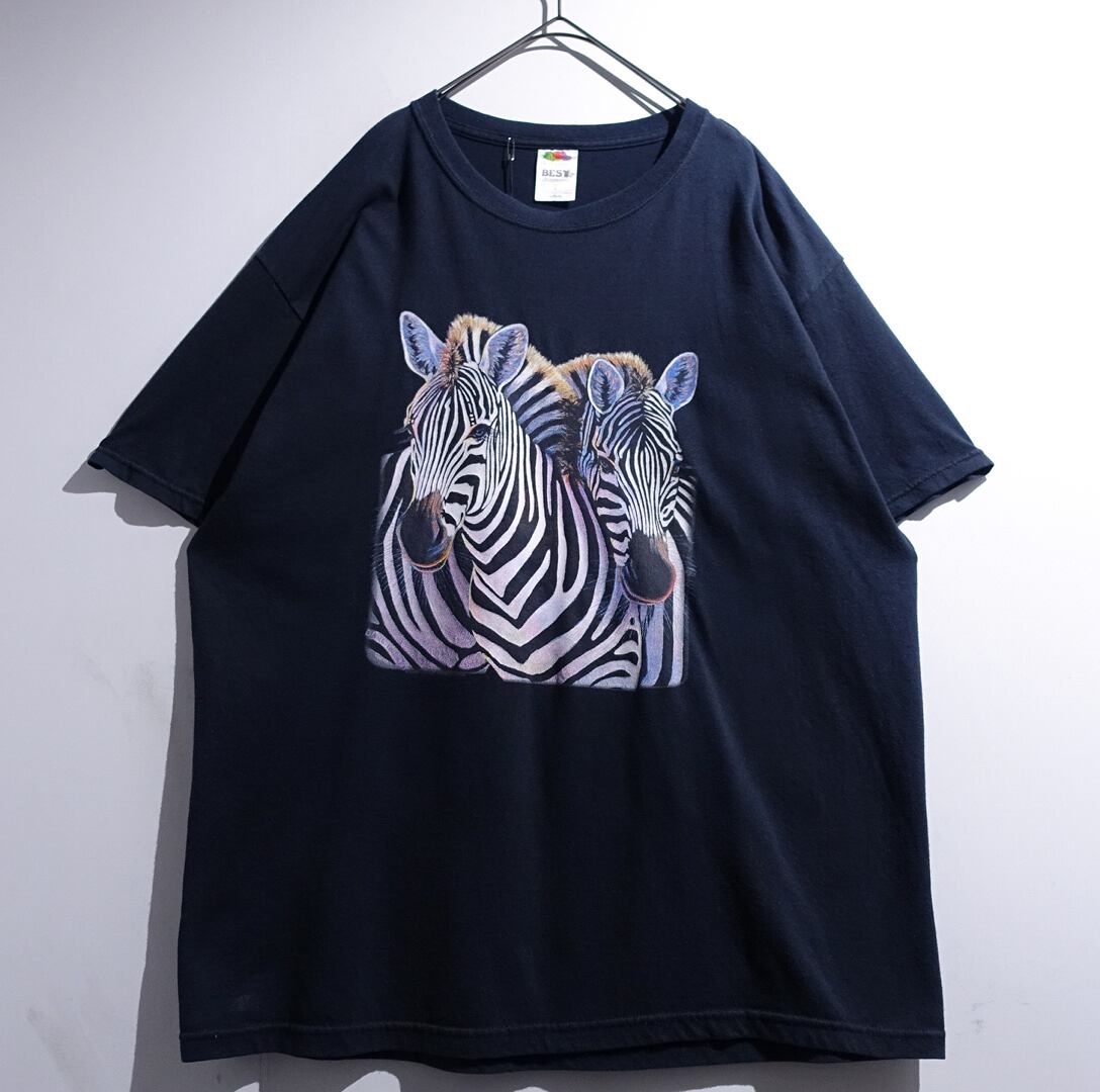 Black Zebra Print Design Animal T-Shirt