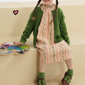 秋レトロ花柄ワンピースORカーディガン