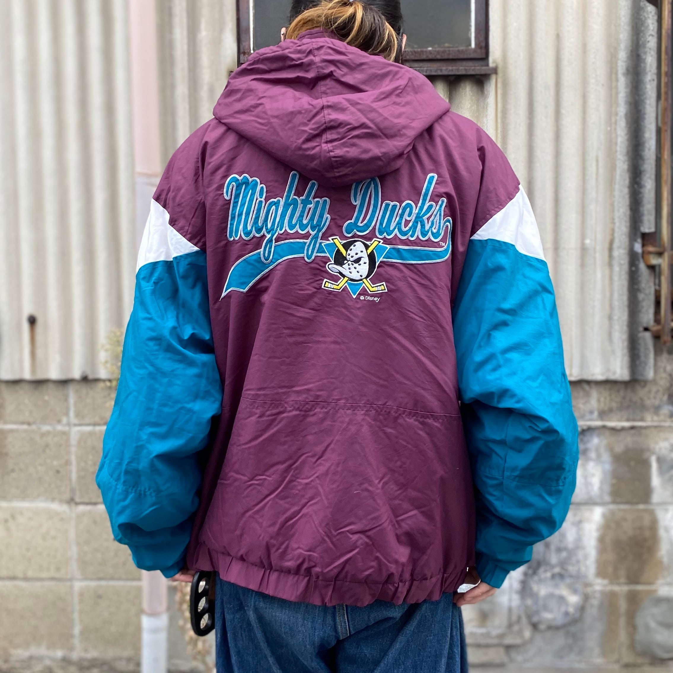 90年代 ビンテージ LOGO7 中綿 ナイロンプルオーバージャケット MIGHTY  