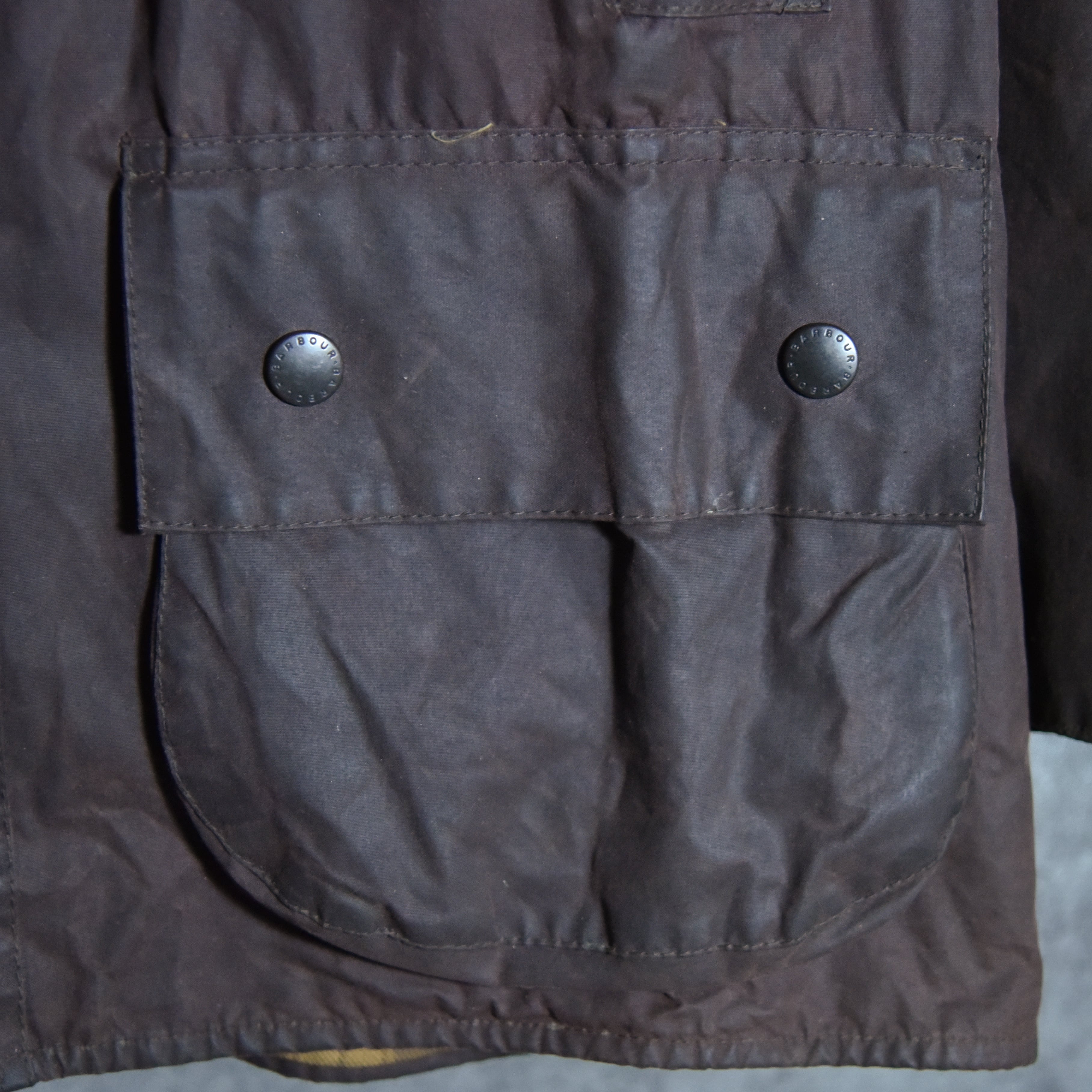 90s Barbour BEAUFORT Size48 バブアー ビューフォート 3ワラント