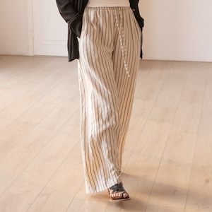 natural stripe easy pants N10601