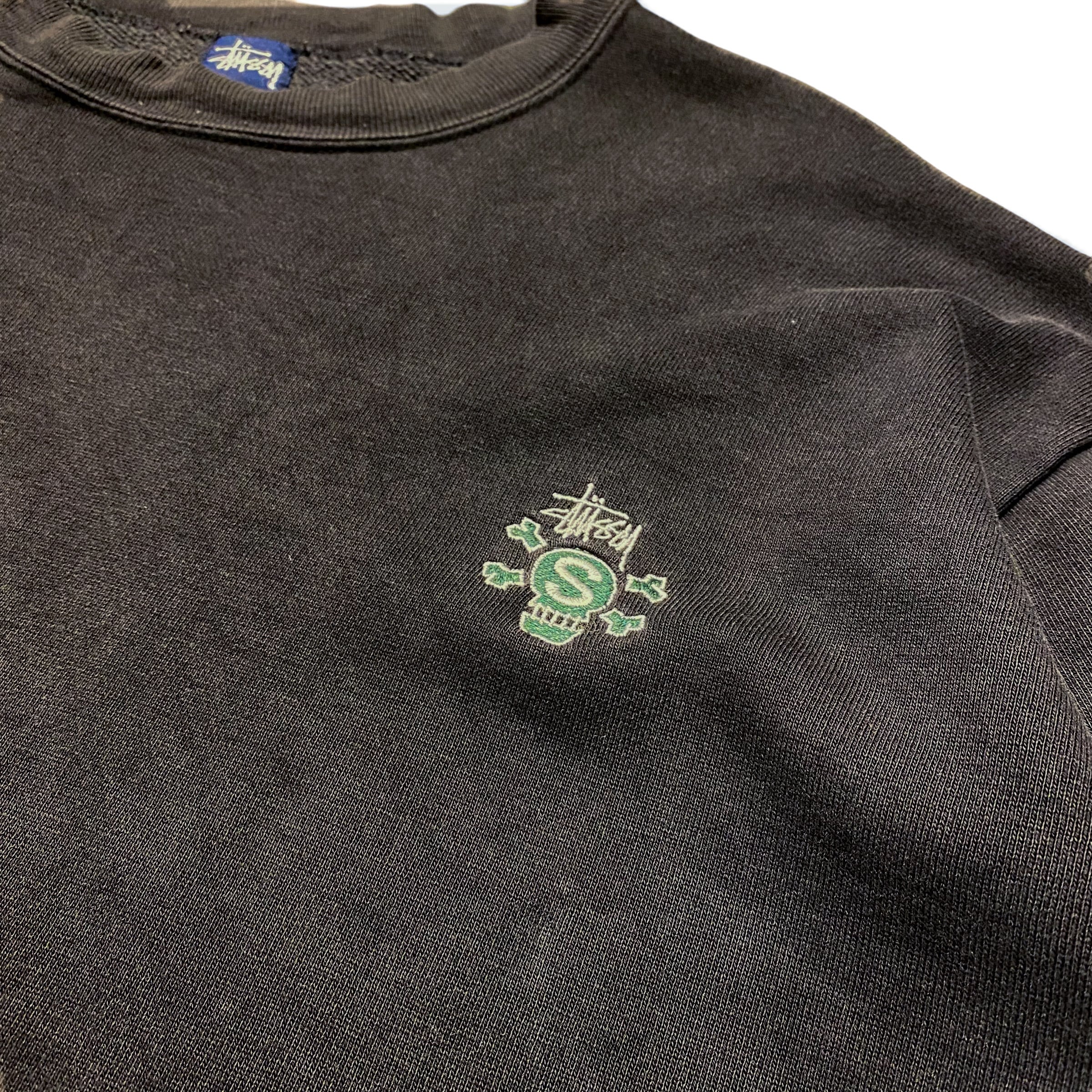 90's Old Stussy Sweat / オールドステューシー 紺タグ スウェット ワンポイント ストリート 古着 ヴィンテージ