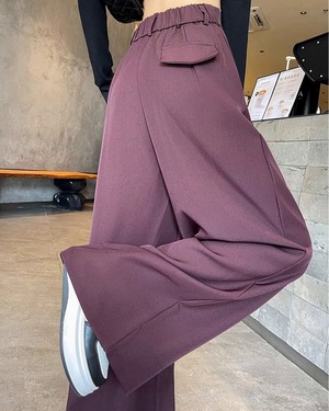 タックワイドレッグパンツ  4color  A0598