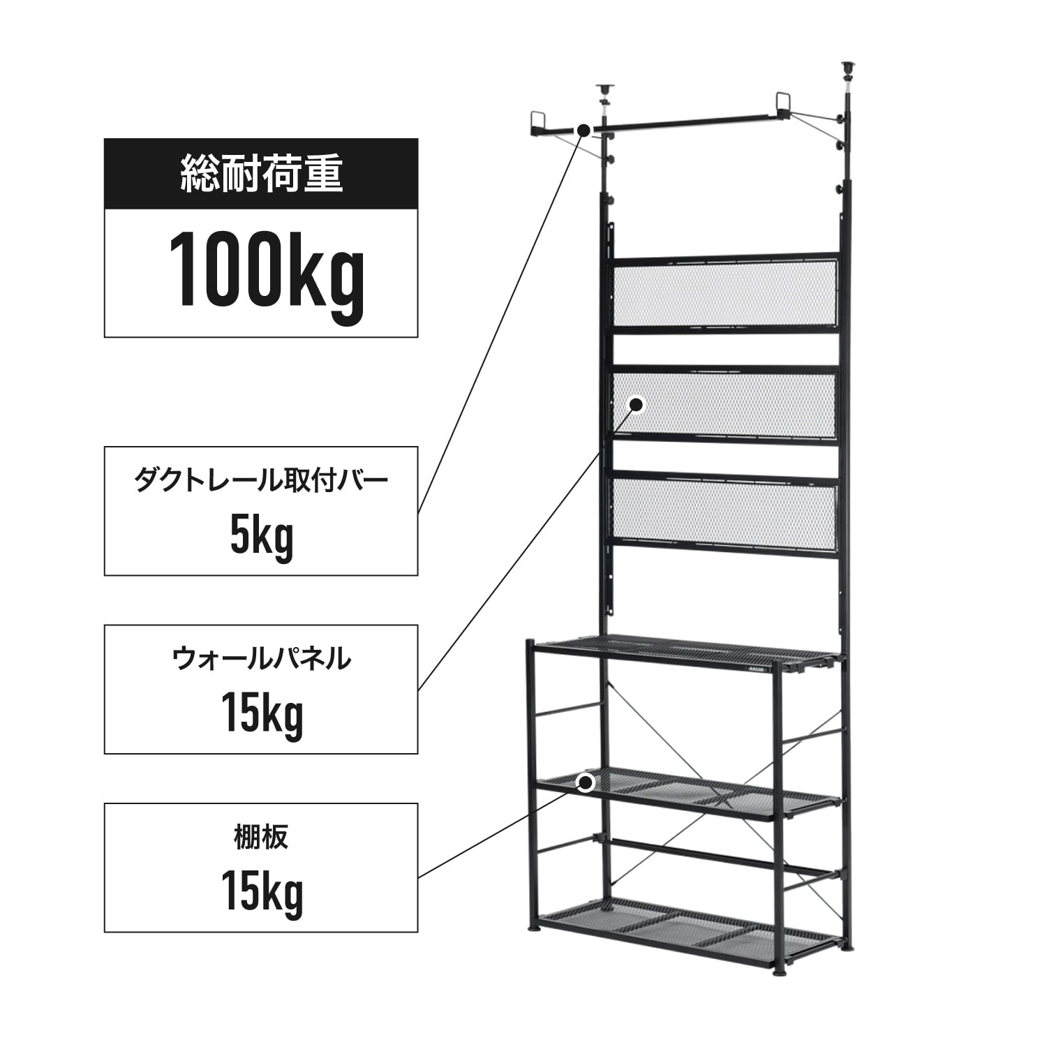 BIBILAB(ビビラボ) ビザールプランツウォールラック LPW-2100-BK