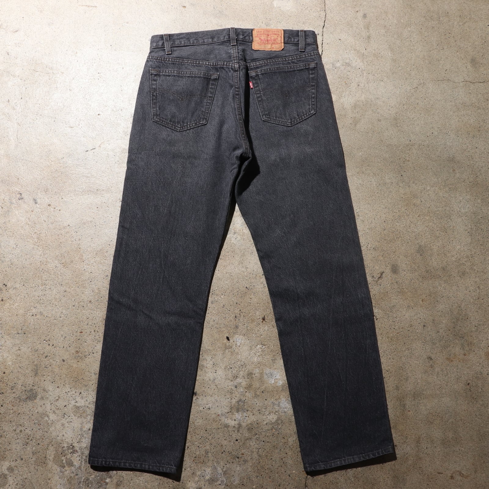 美品 34×30 先染め 501 米国製 82年製 Levi's ブラックデニムパンツ 黒