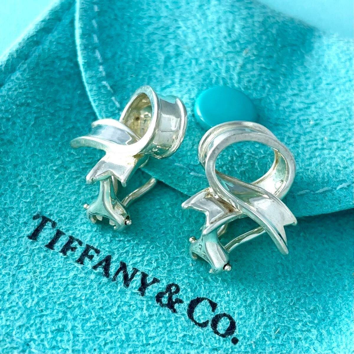 極美品 オールドティファニー ツイスト ノット キャッチ社外品 ピアス