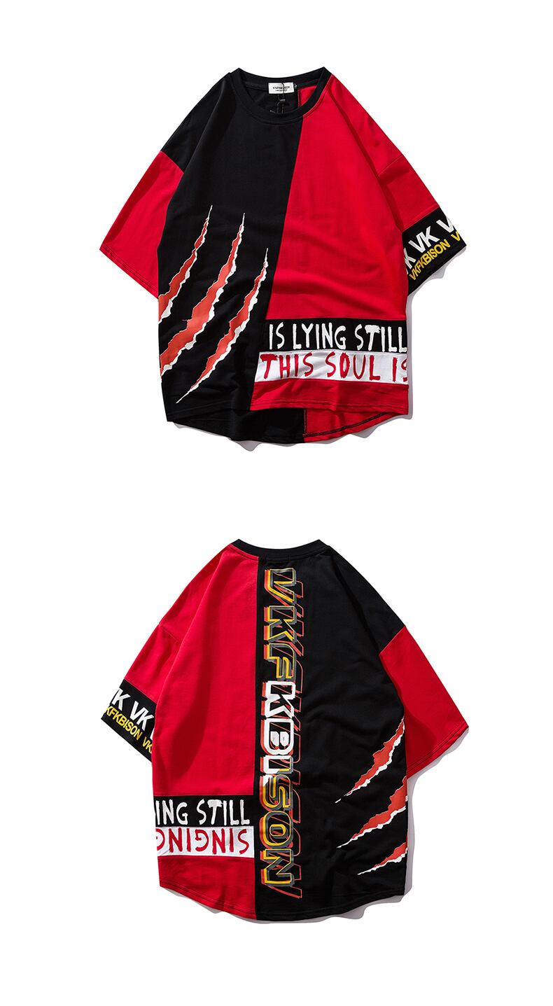 全2色 Tシャツ カットソー プリント カジュアル ストリート 