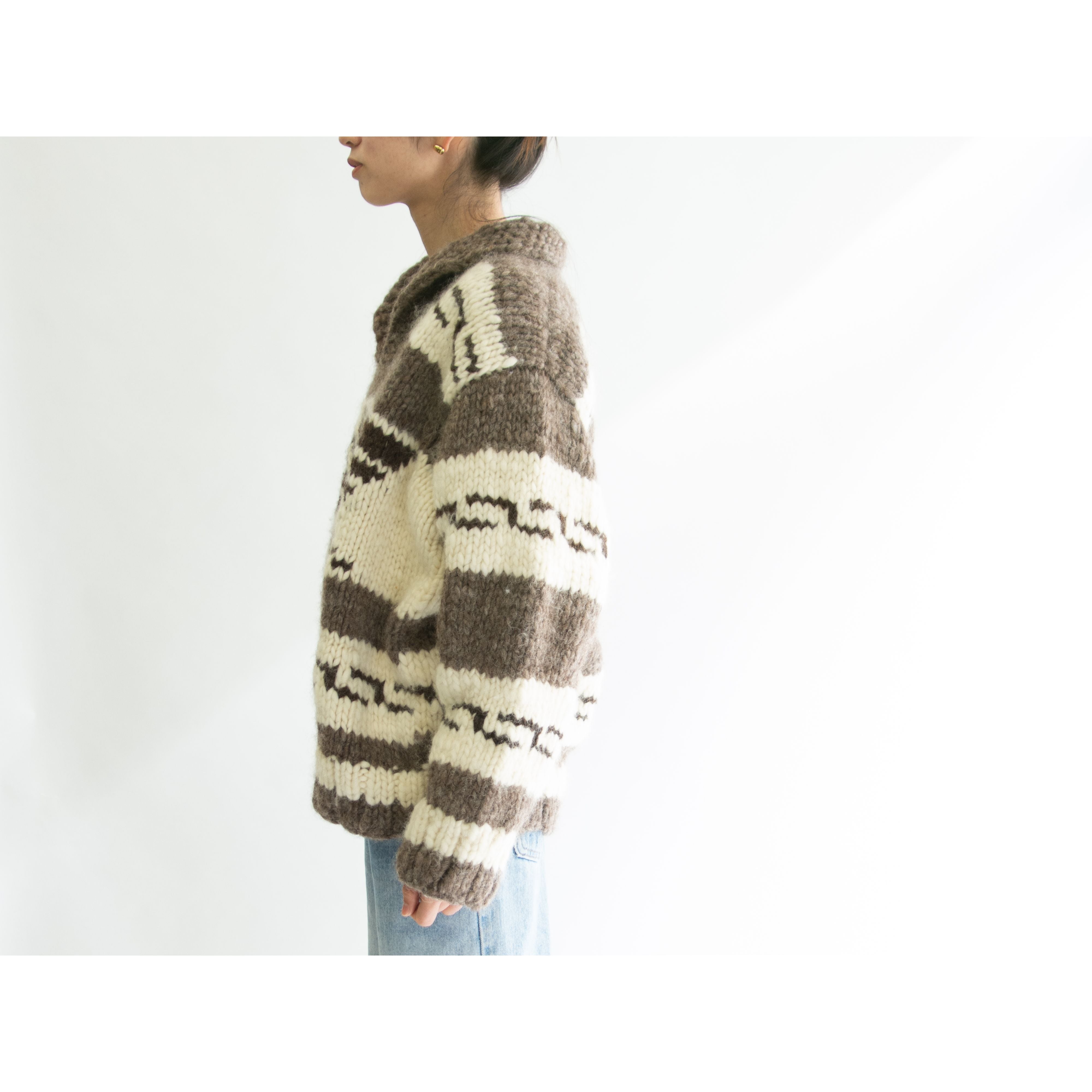 COWICHAN INDIAN】90's Cowichan pullover sweater COWICHAN INDIAN】90's Cowichan pullover sweater
