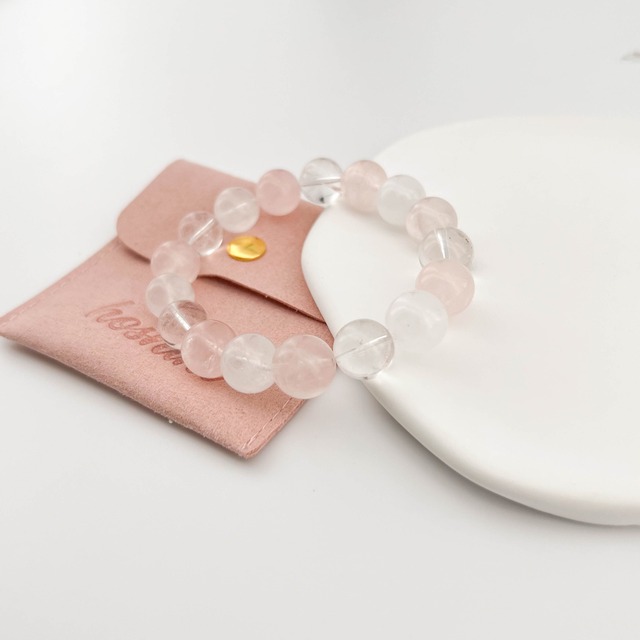 可愛らしい天然クリスタルブレスレット