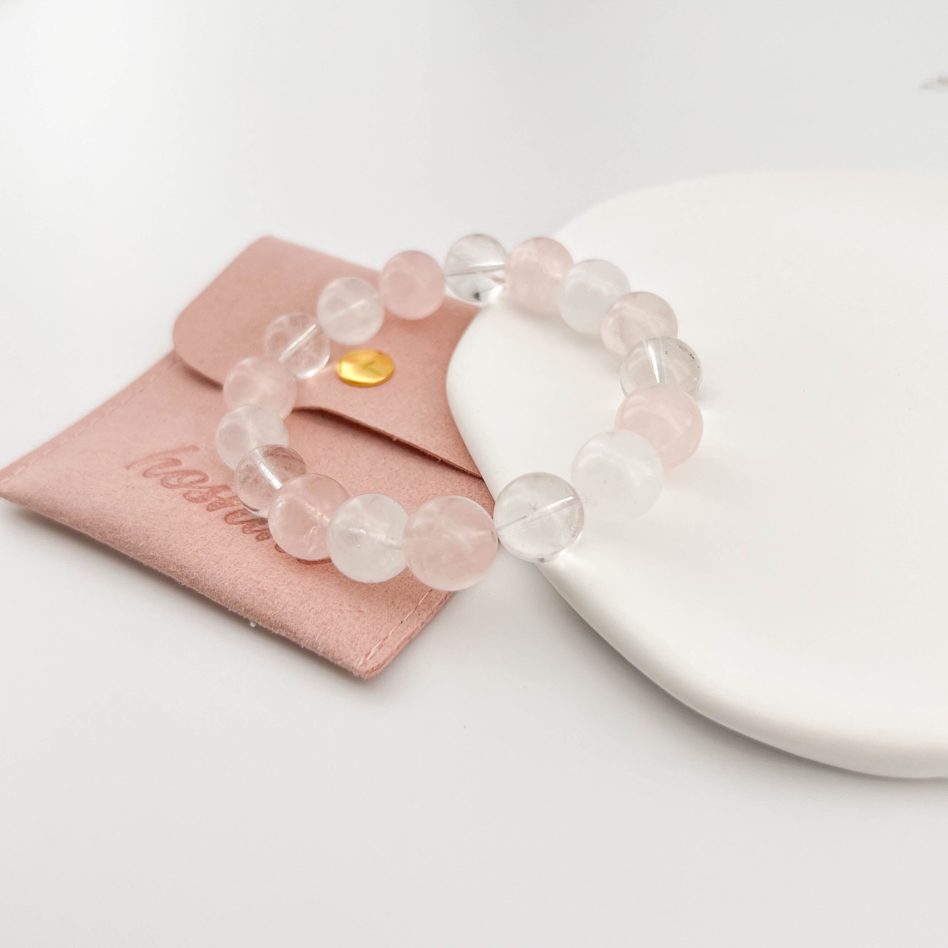 可愛らしい天然クリスタルブレスレット