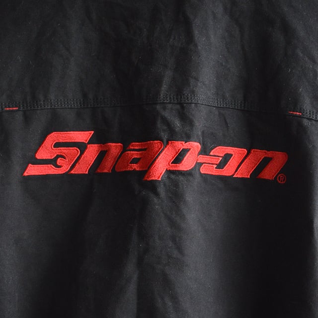 Snap-on ダック地 刺繍ロゴ 星条旗ワッペン ワークジャケット