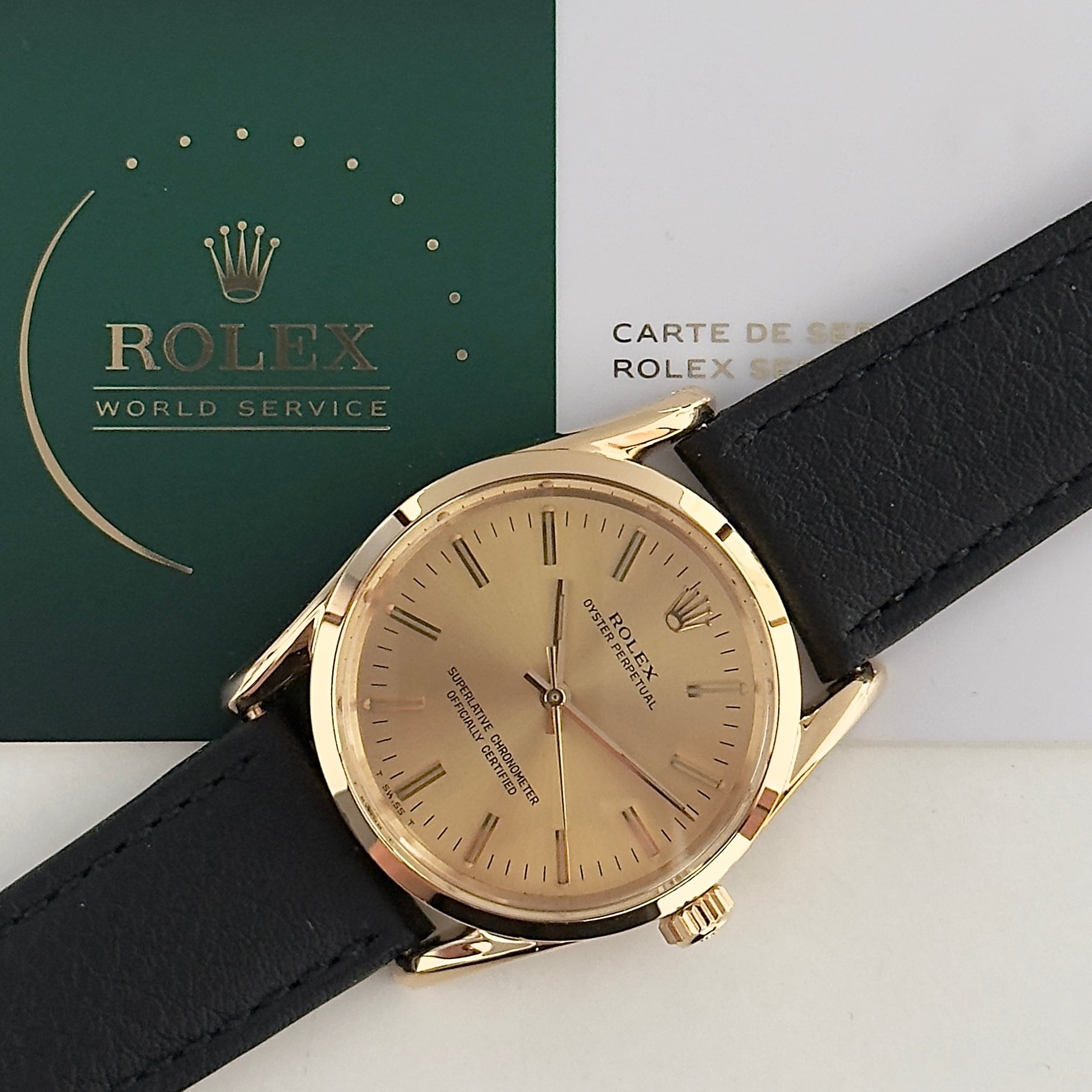Rolex Oyster Perpetual Bombay 1010 18k solid Gold (19*****) Gold