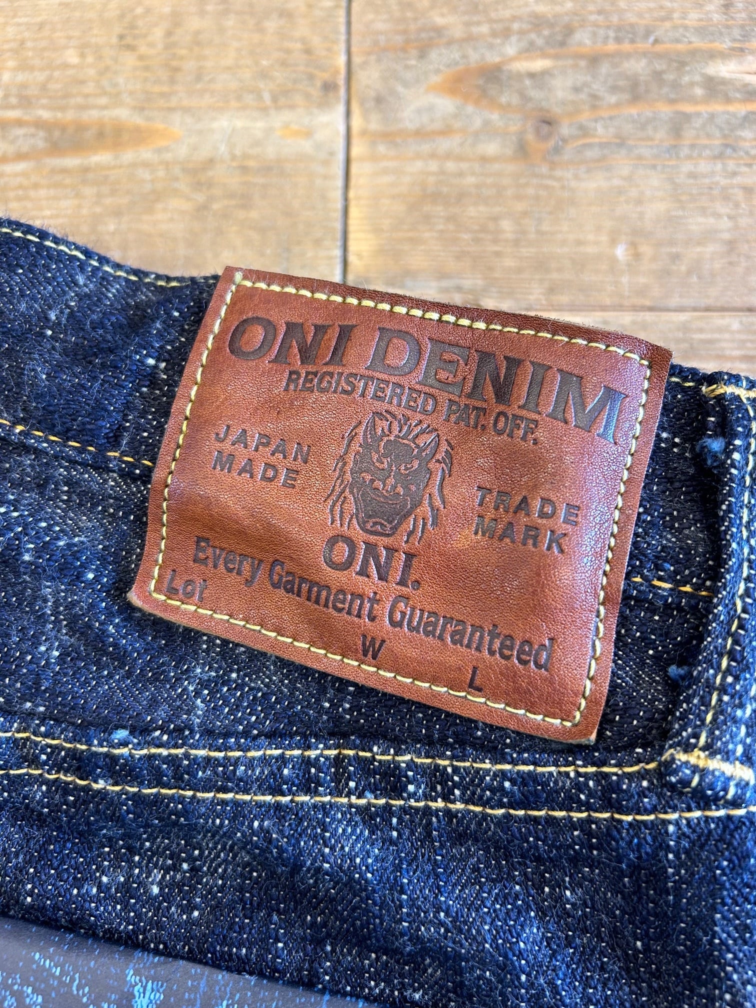 ONI DENIM(鬼デニム)17oz Kasuri Denim-ハイライズリラックス