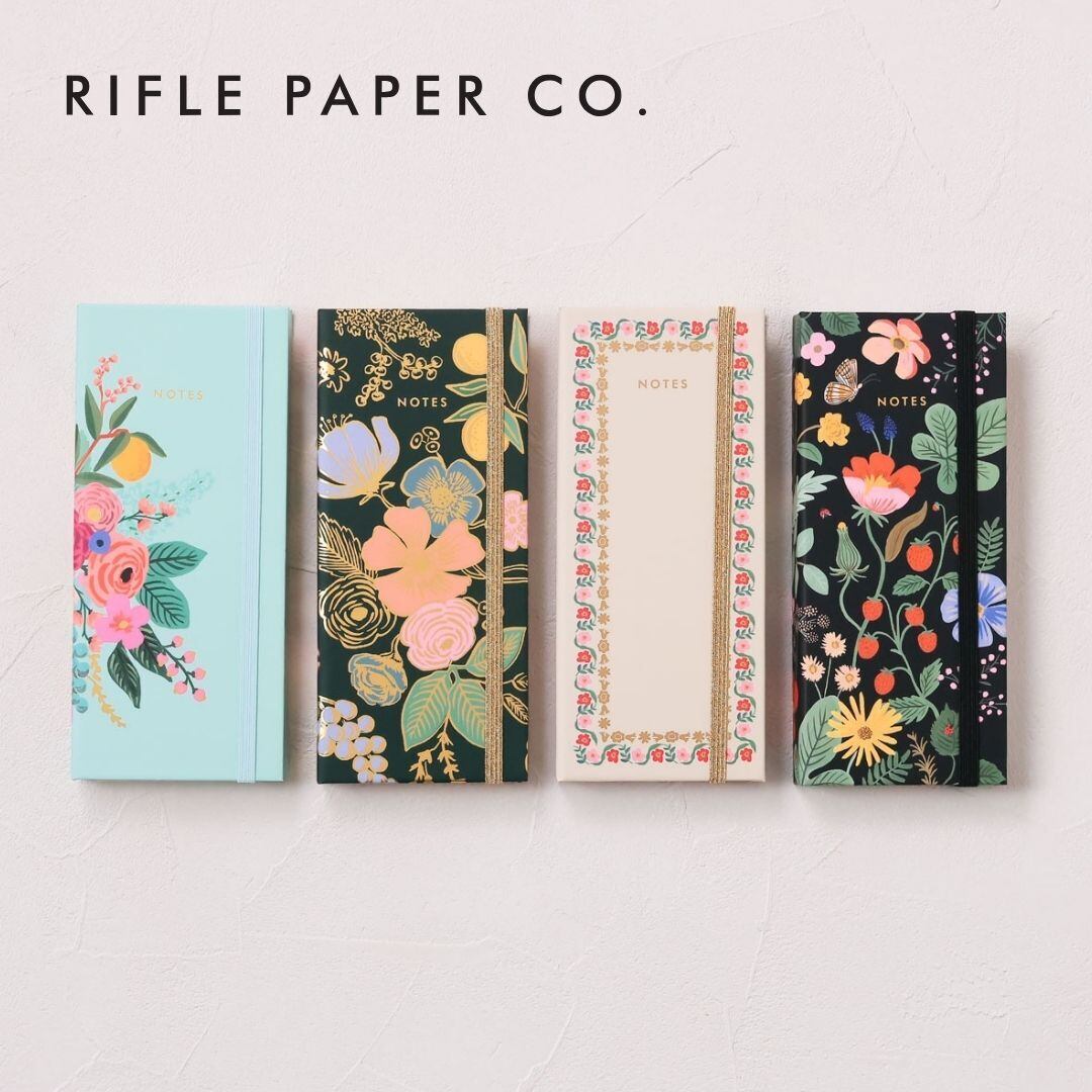 ライフルペーパー RIFLE PAPER CO. スティックフォリオ ふせんセット アメリカ 付箋 可愛い おしゃれ 手帳型 イラスト オフィス 勉強 日記 ギフト プレゼント 7.5×17cm 50枚付き NPN00 Fi006