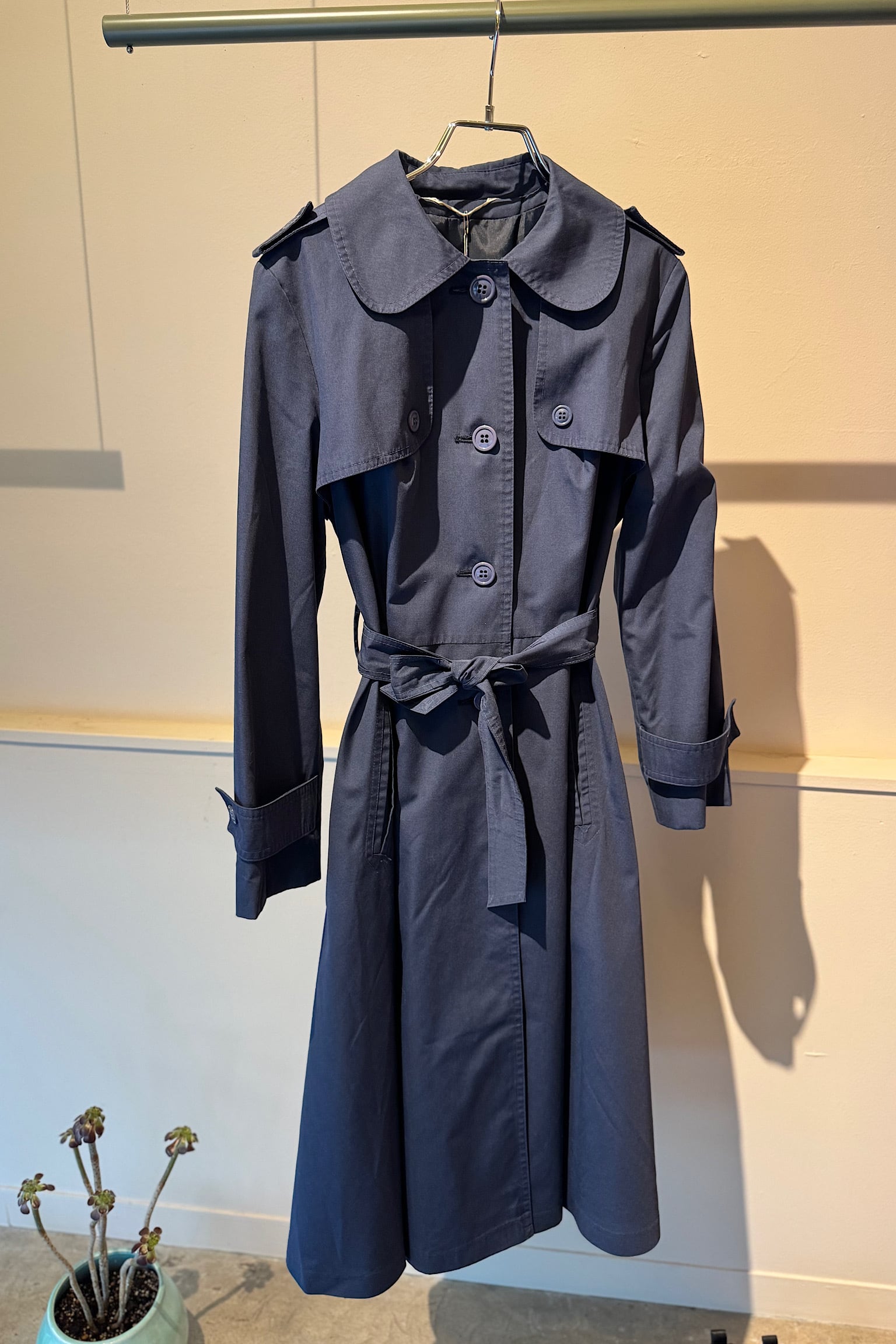 70's ネイビーブルートレンチコート