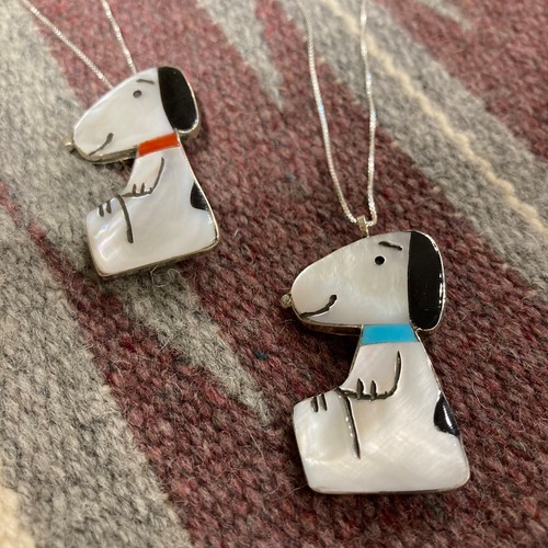 【ZUNI】ズニ族　SNOOPY スヌーピー　ペンダント＆ブローチ