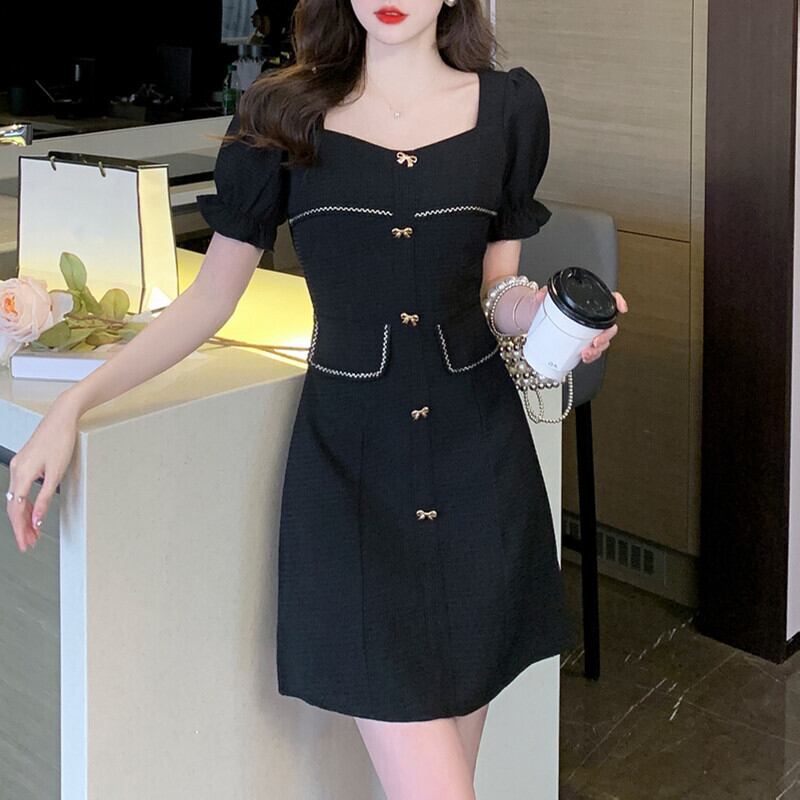 ワンピース Aライン 大きいサイズ 黒 無地 スウィート ホワイト ブラック S M L Xl 2xl Dresszone