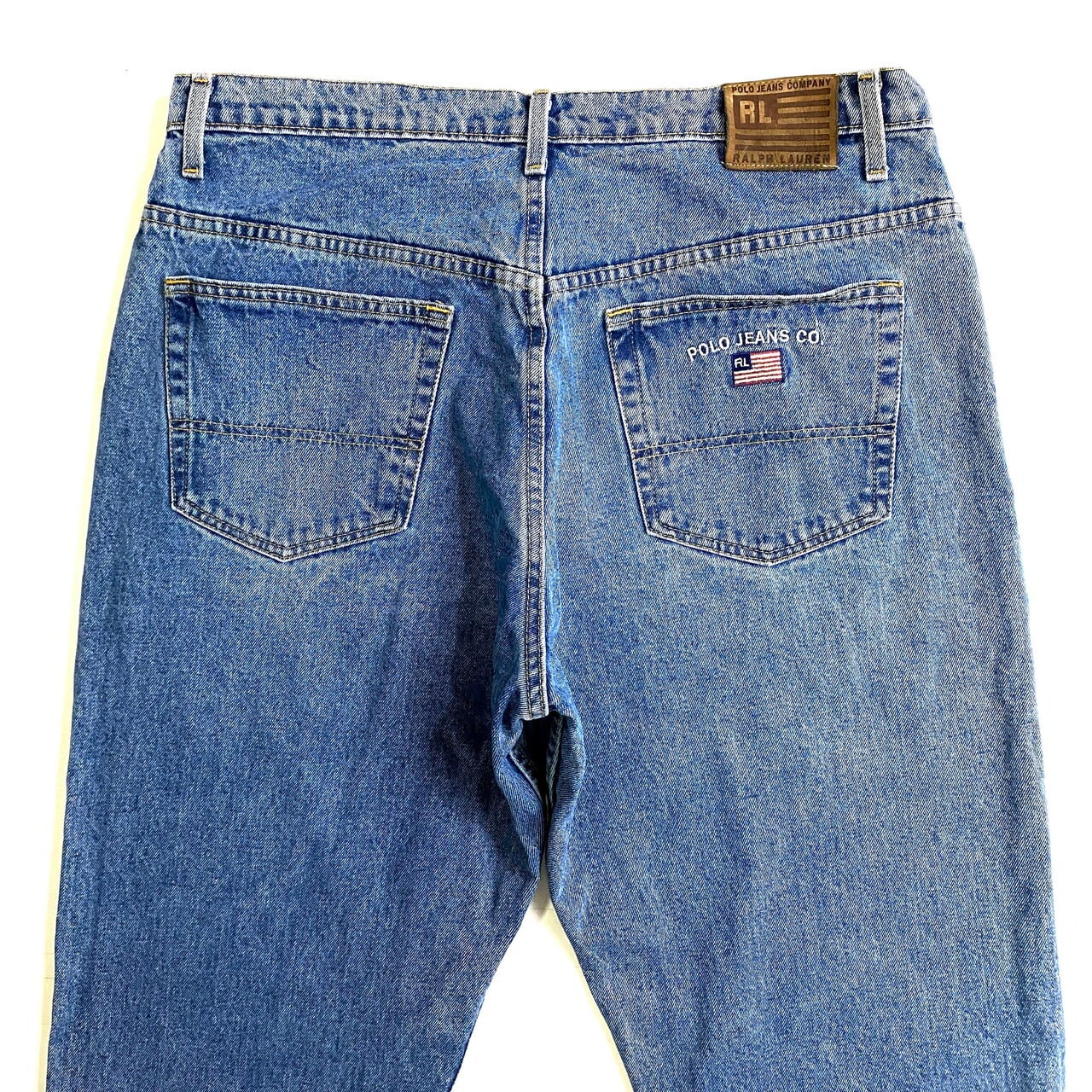 Ralph Lauren ラルフローレン ロゴ刺繍 ストレート デニムパンツ 