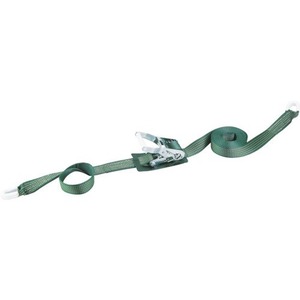 【努力特価】トラスコ中山(TRUSCO) 強力型ベルト荷締機 グリーン 38mm幅 600kg SUS金具 アイタイプ 優れた防錆性 高い耐食性 GX38S-600R