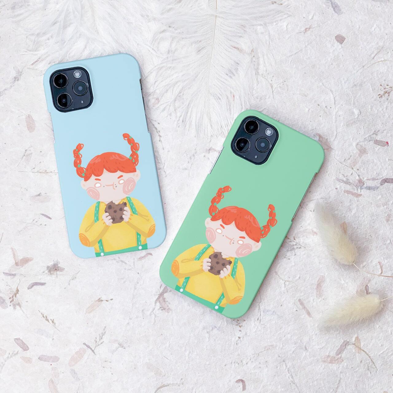 スマホケース Dol Menghee かわいい メルヘン イラスト キャラクター 韓国 デザイナーズ Iphone Android 携帯カバー クッキー 女の子 黄 Dl09 アイフォン Xperia Galaxy 韓国スマホケース専門店 Korean Case