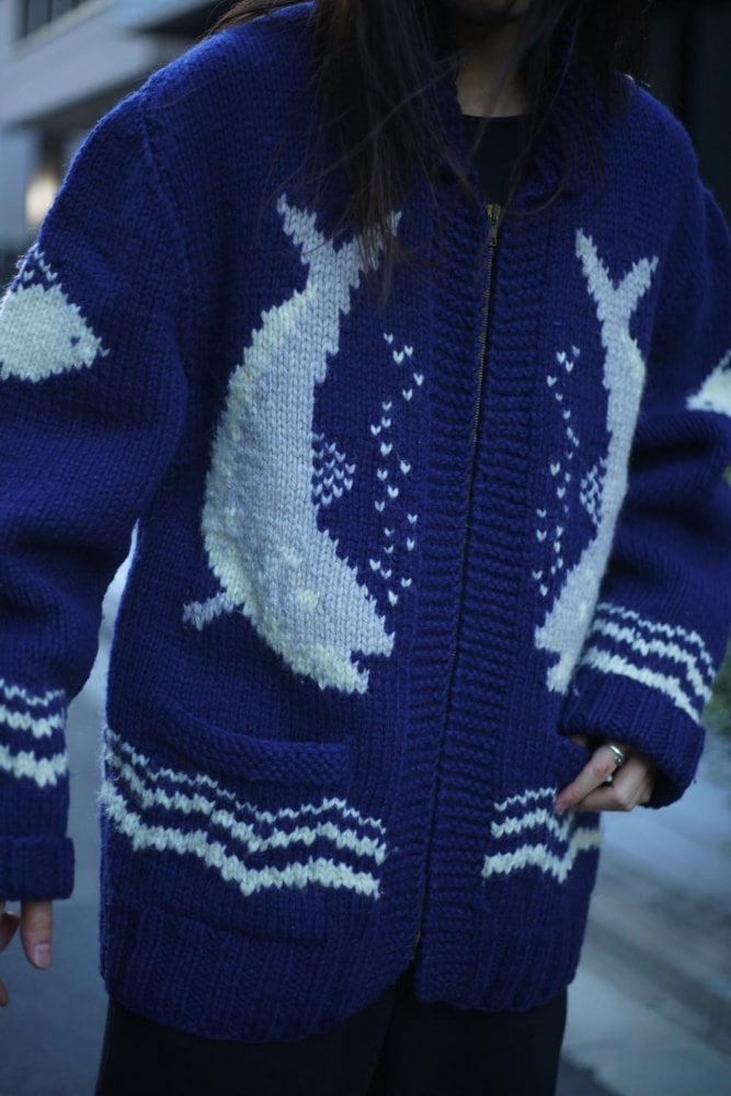 Vintage Cowichan Sweater Killer Whale [1960s-] Vintage Cowichan