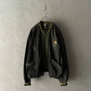 -C17- Euro military inspired denim blouson