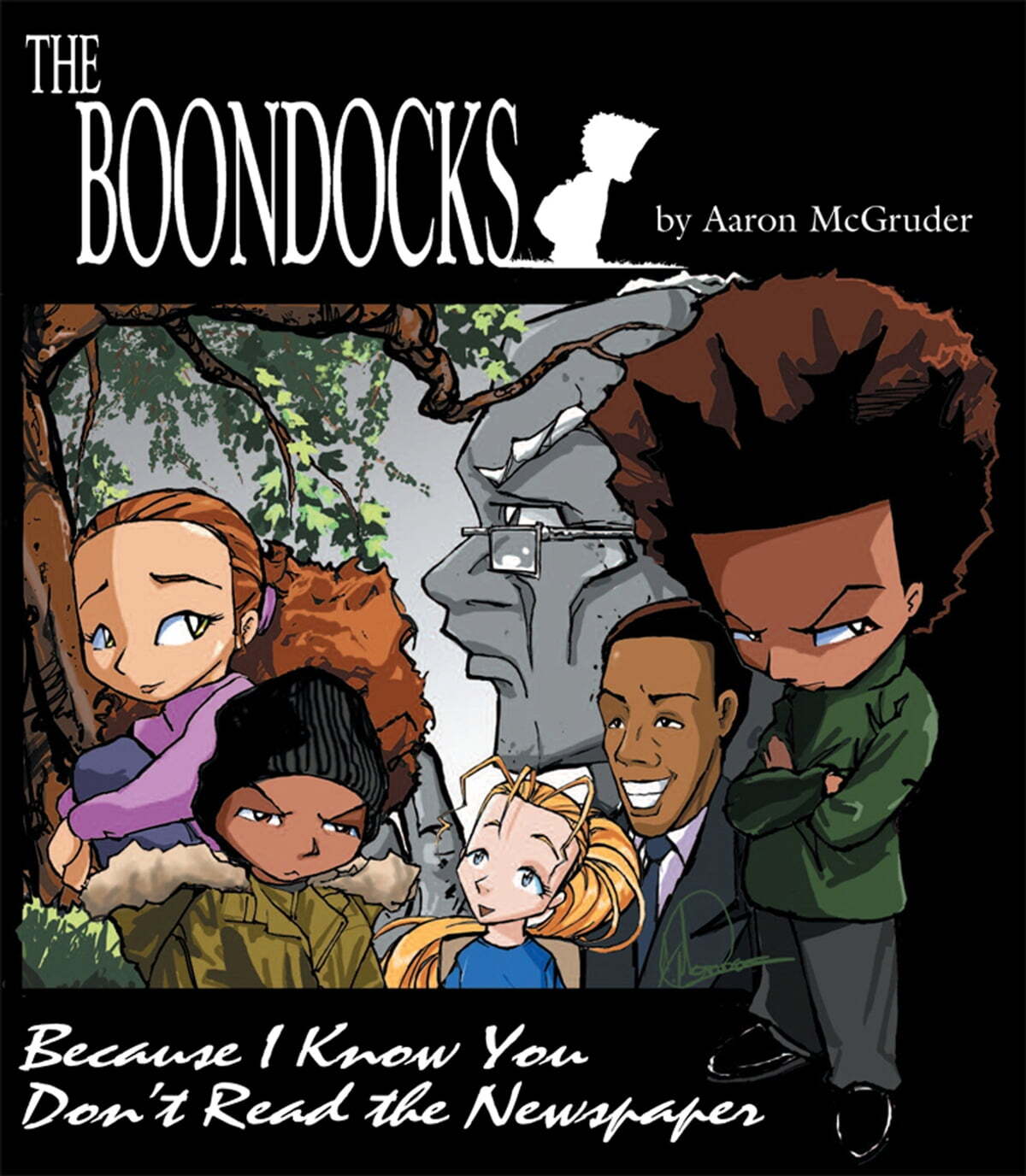 スーパービッグサイズ BOONDOCKS PUBLIC ENEMY Huey Freeman キャラクター プリントTシャツ メンズ4XL