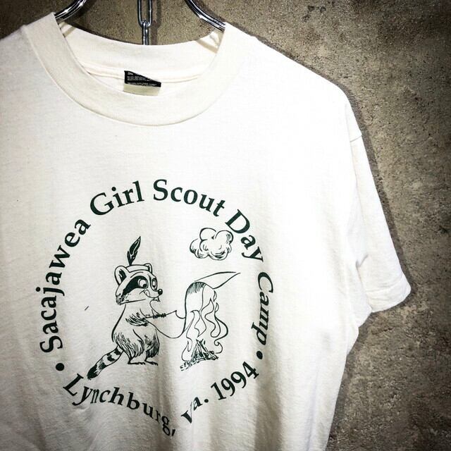 90's raccon print tee