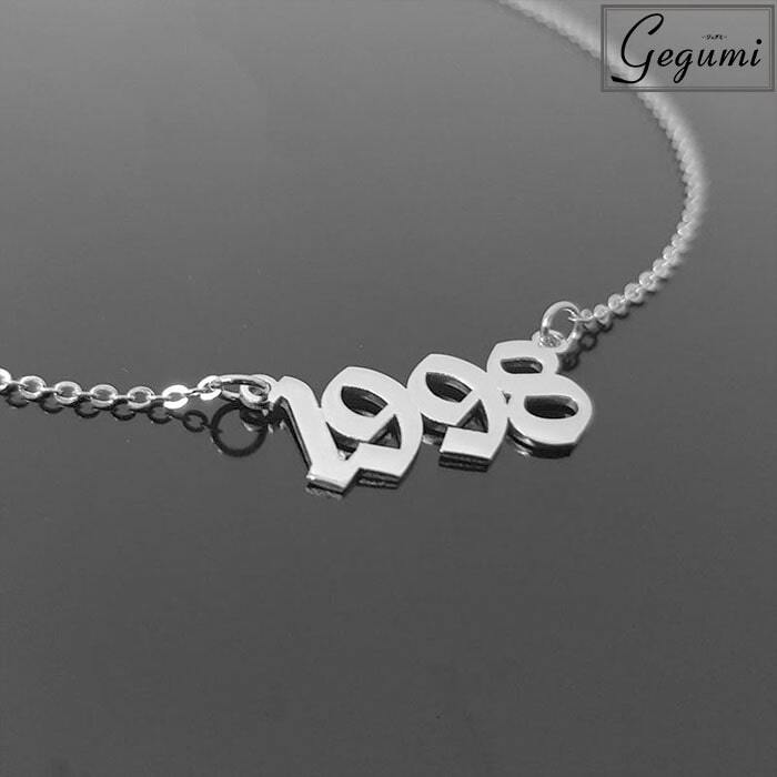 b941] 西暦 数字 ネックレス ペンダント インポートアクセサリー 