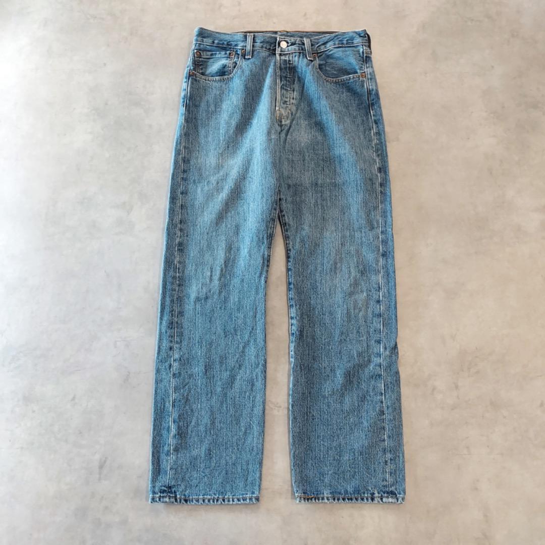 リーバイス501 Levis W32 ブルーデニム 青 縦落ち 古着 16019