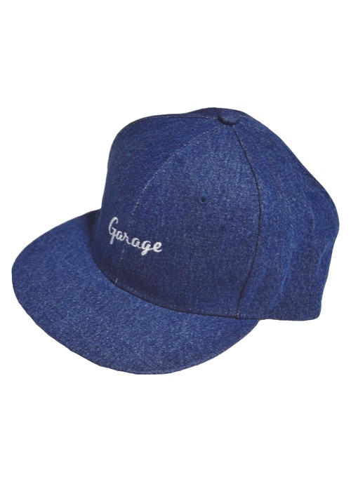 DENIM FLAT VISOR CAP  D.Blue