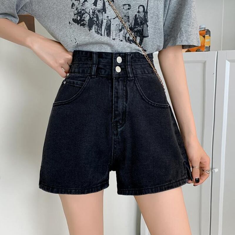 ショーツ サマーレッドハイウェストウェスト薄手ルーズAラインパンツ 夏物 ブルマー 試着室16611571859