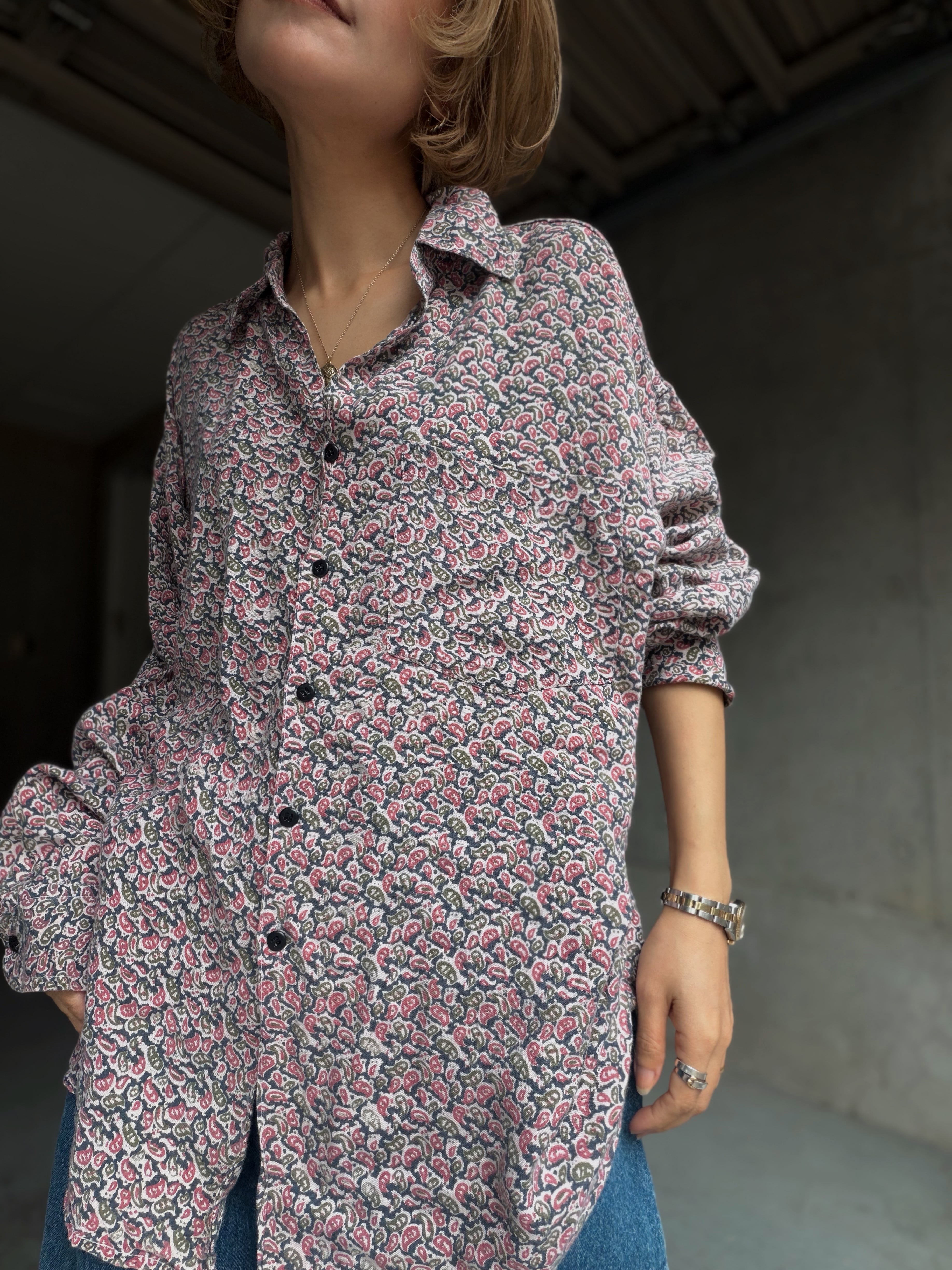 (SH1336)Paisley rayon shirt