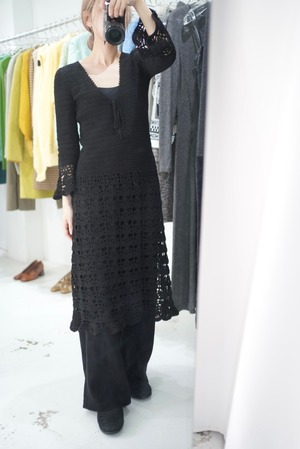black crochet dress