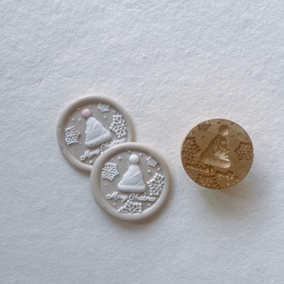 Wax Stamp- christmas hat／スタンプヘッド