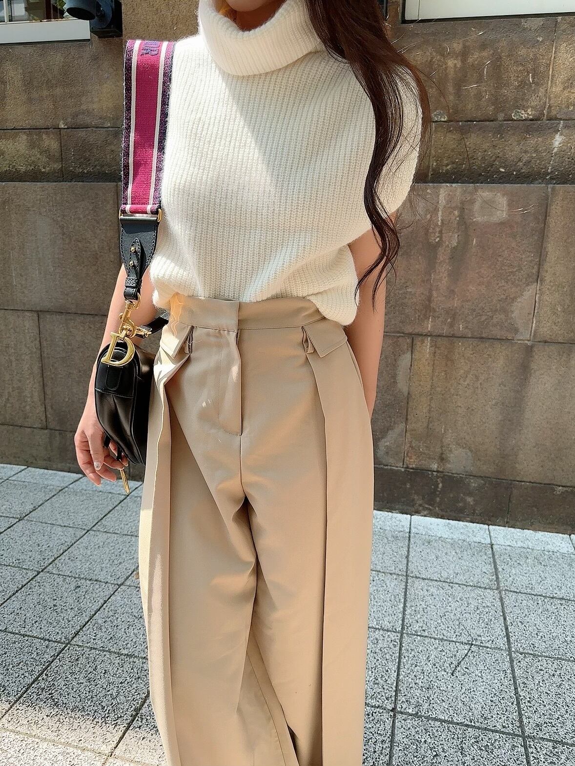 Turtle knit pullover/ white(10月中旬頃発送予定)