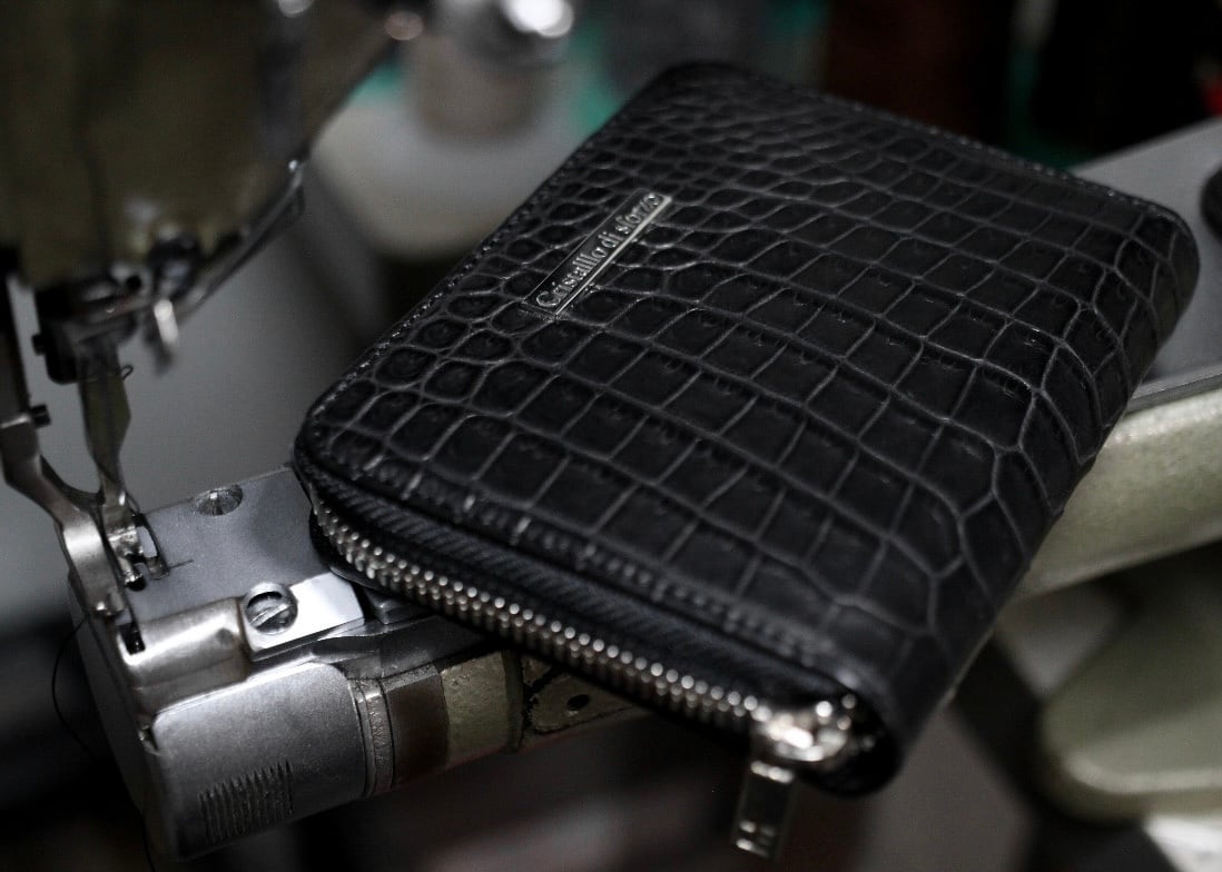 Crocodile Porosus Middle Wallet【フランス製ポロサス】【送料無料