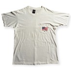 90s "Harley Davidson”  One Point White T-Shirts / "ハーレーダビッドソン” 胸ポケ ワンポイント 袖裾シングル Tシャツ