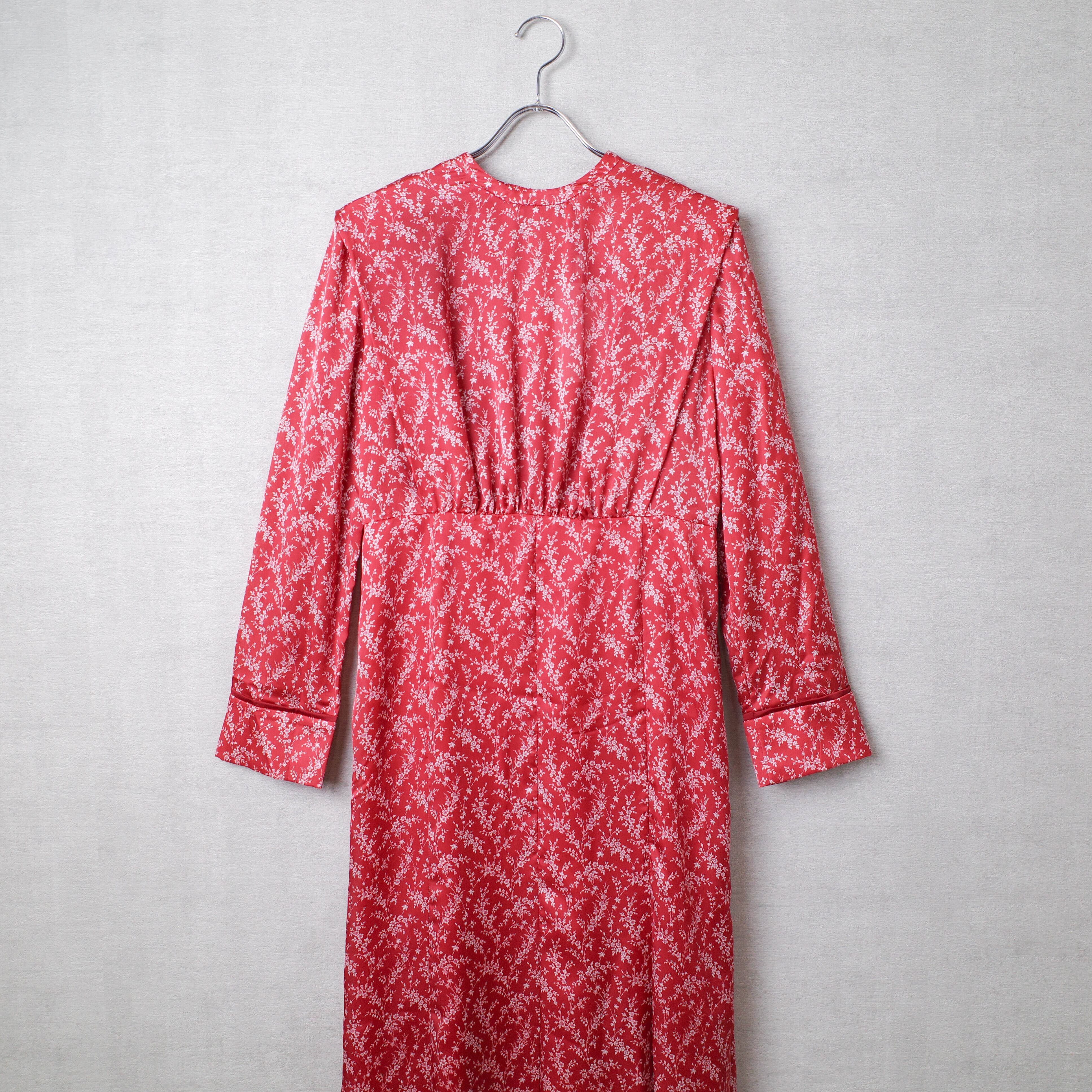 [NEW] CLANE	LONG SLEEVE FLOWER ONEPIECE 16112-5001