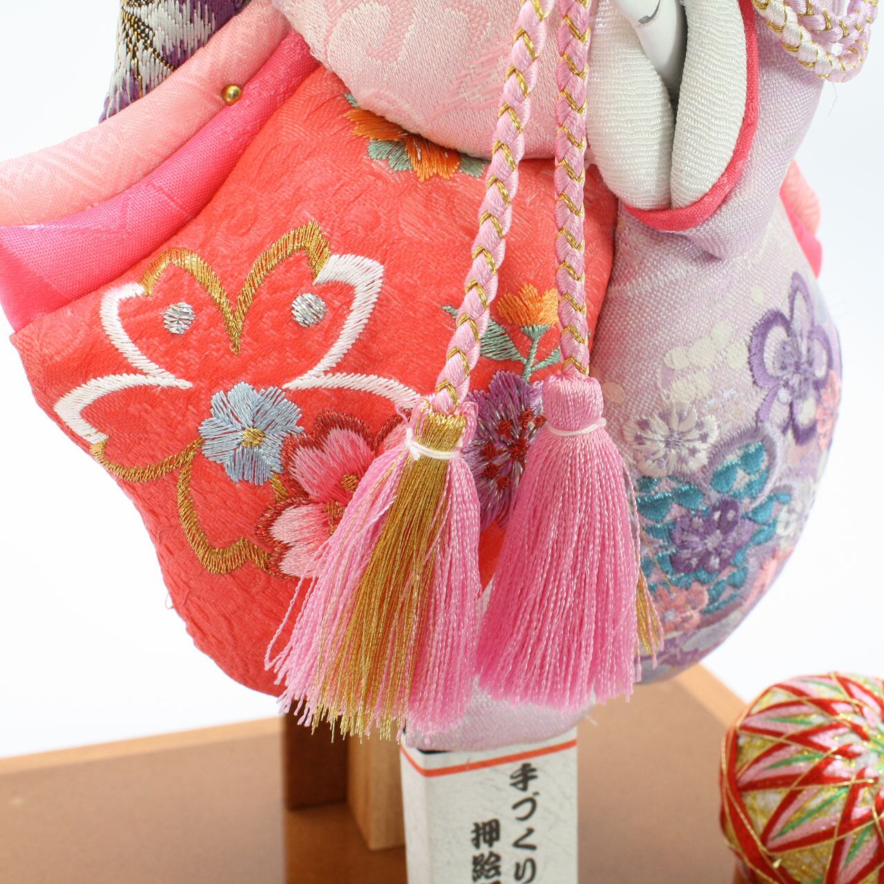 羽子板飾り《商品コード》10310-0134 花振袖刺繍｜初正月｜省スペース