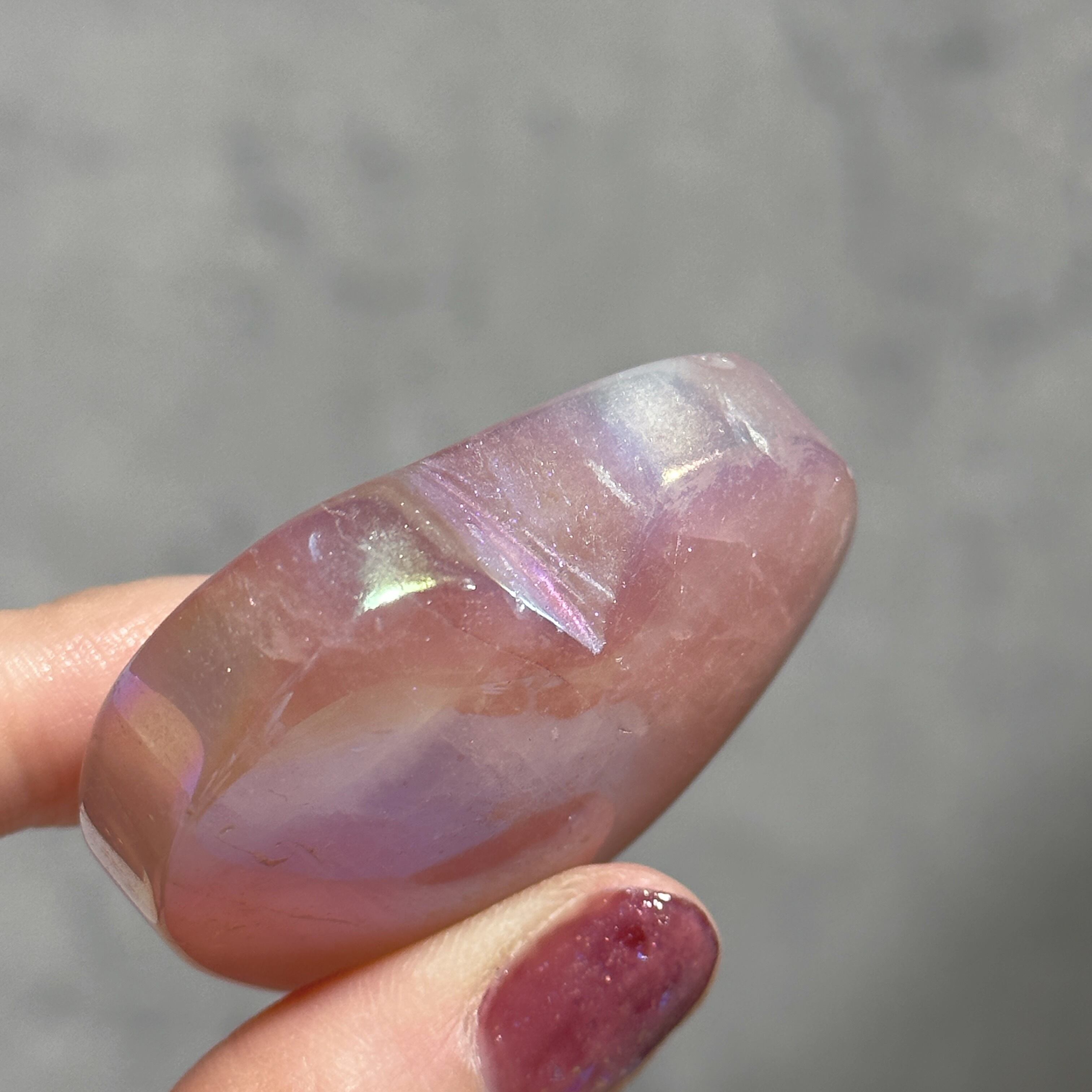 エンジェルオーラローズクォーツ ハート21♡Angel Aura Rose Quartz